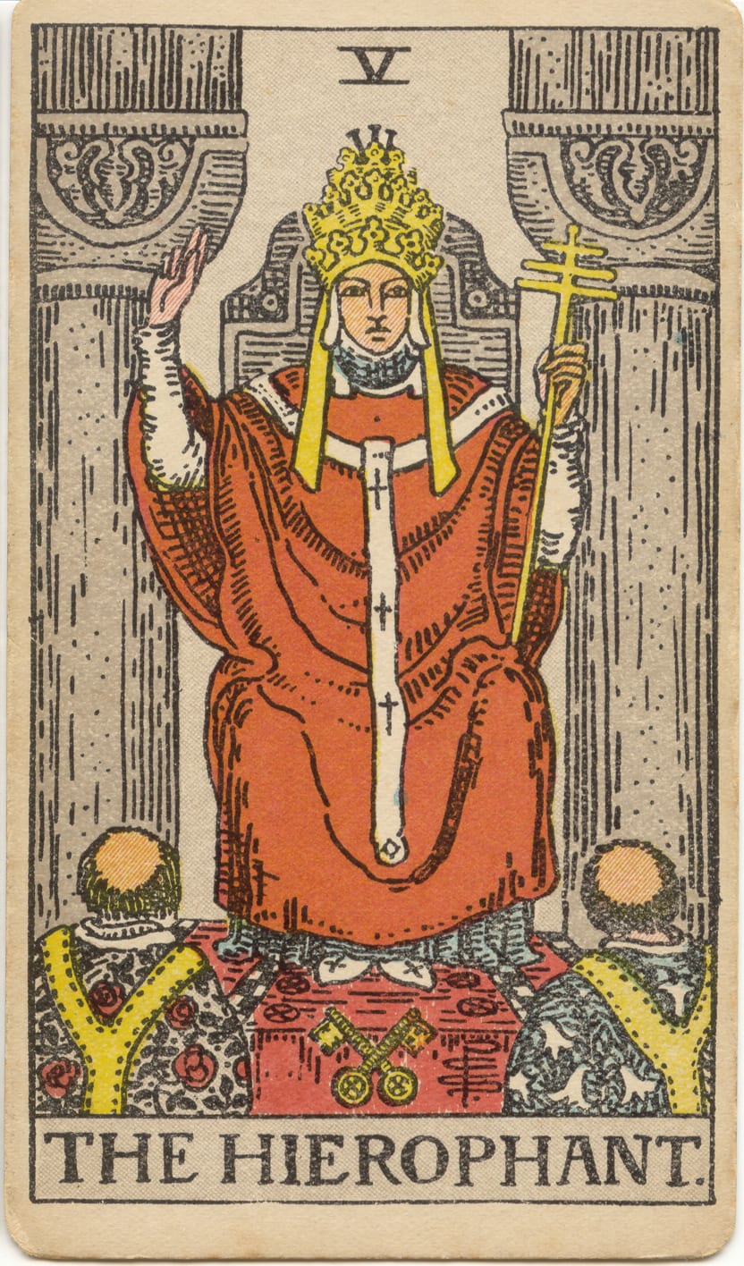 O Hierofante, tarot Rider–Waite–Smith
