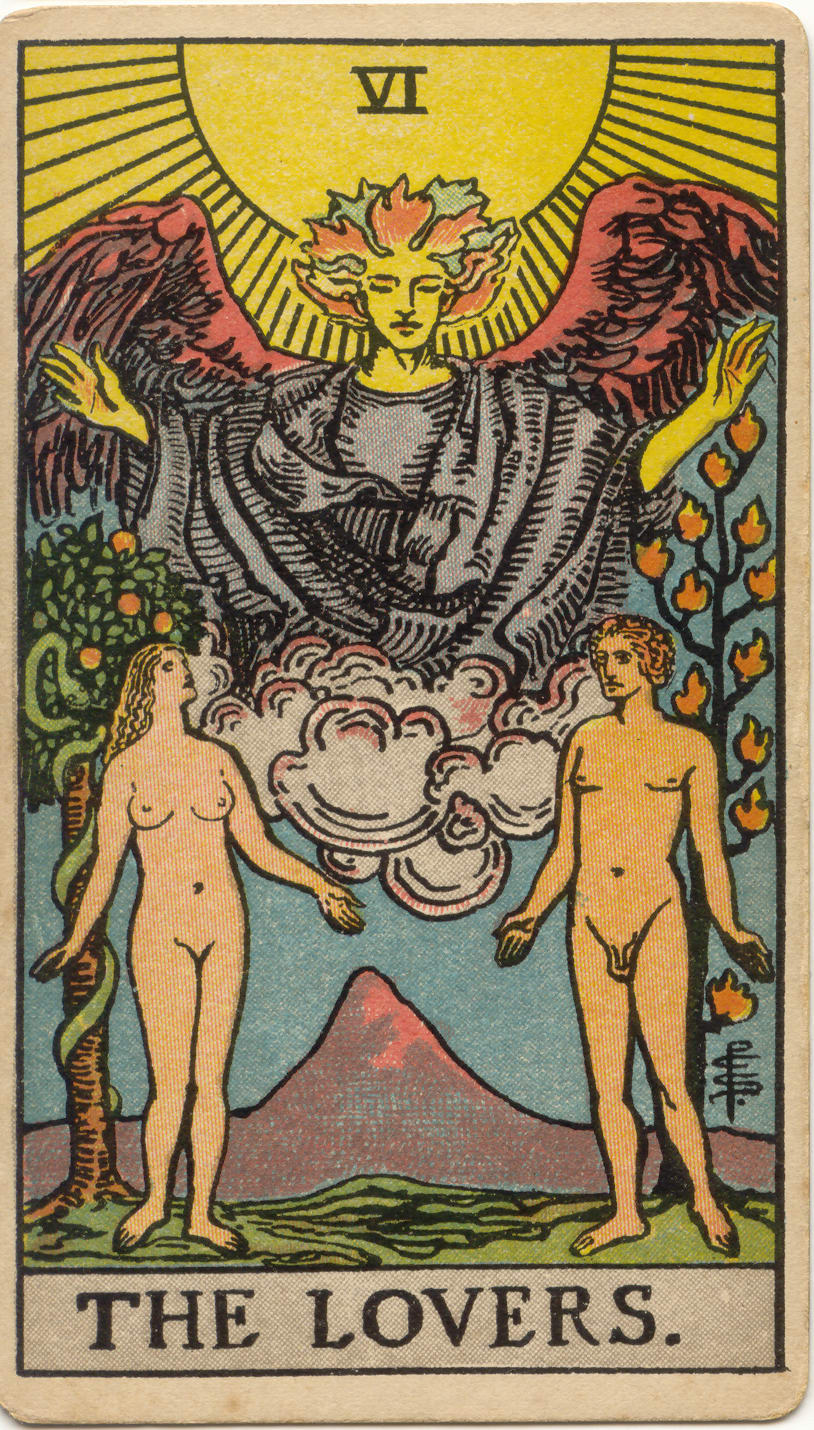 Os Amantes, tarot Rider–Waite–Smith