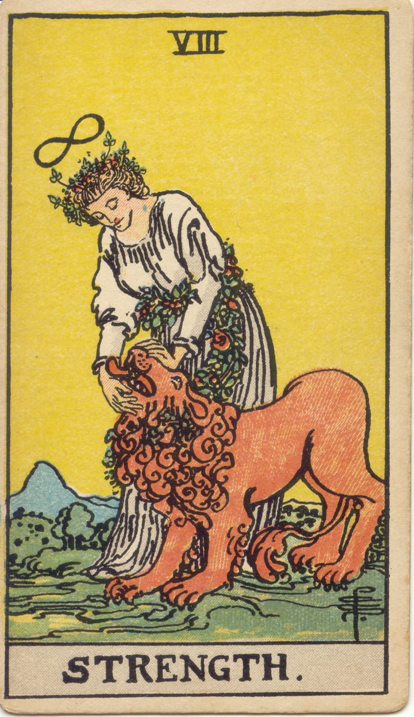 A Força, tarot Rider–Waite–Smith