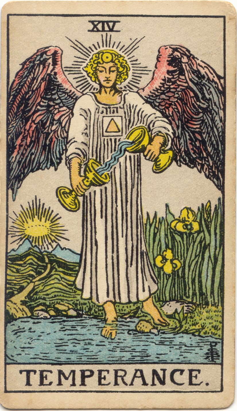 A Temperança, tarot Rider–Waite–Smith