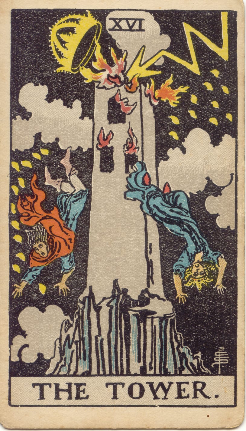 A Torre, tarot Rider–Waite–Smith