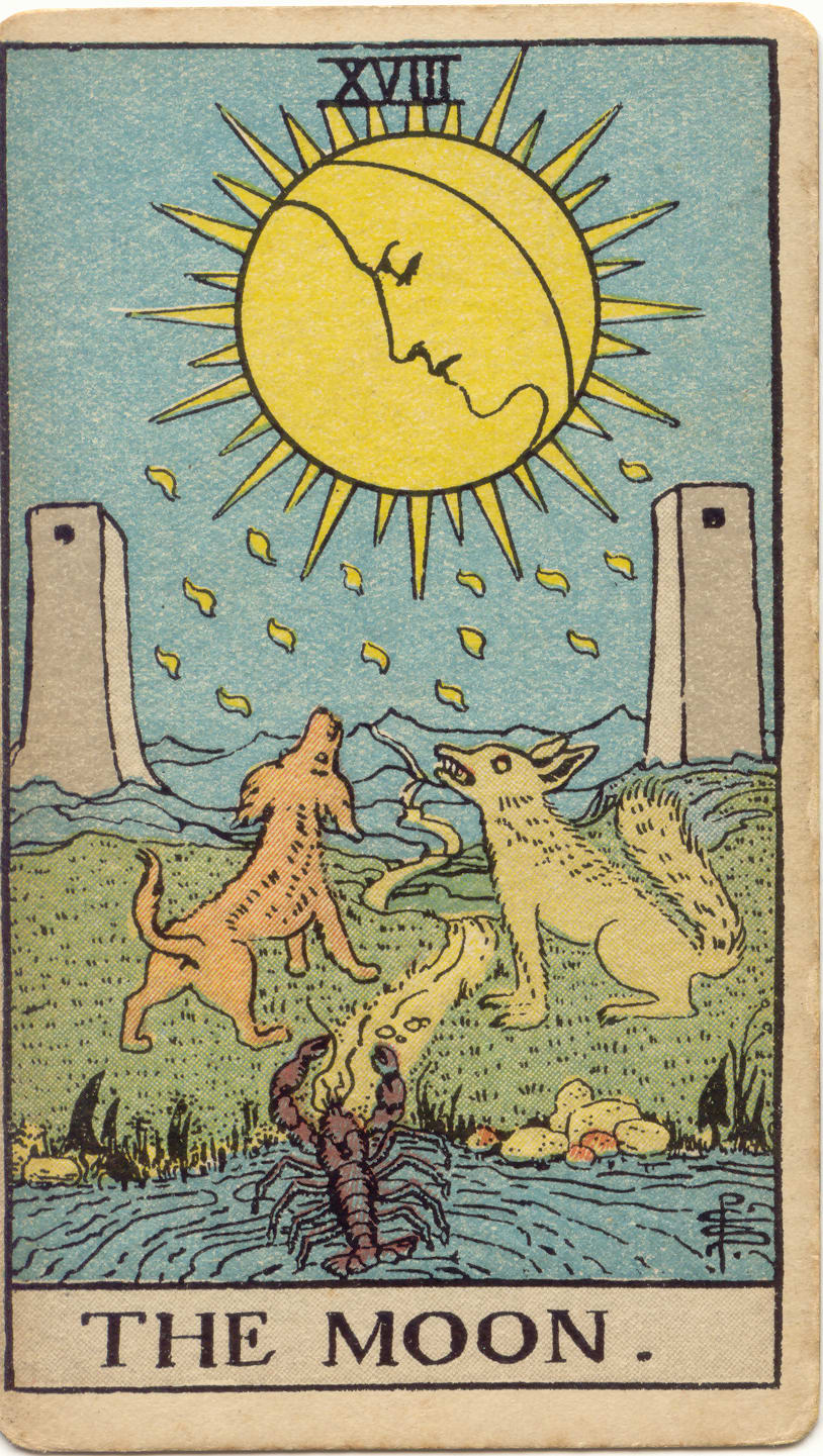 A Lua, tarot Rider–Waite–Smith