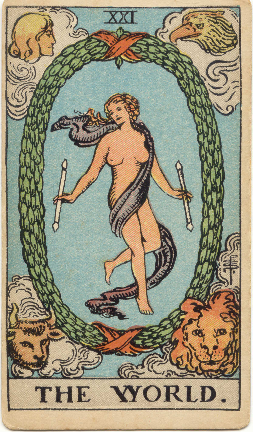 O Mundo, tarot Rider–Waite–Smith