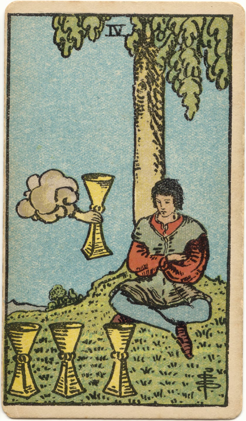 Quatro de Copas, tarot Rider–Waite–Smith
