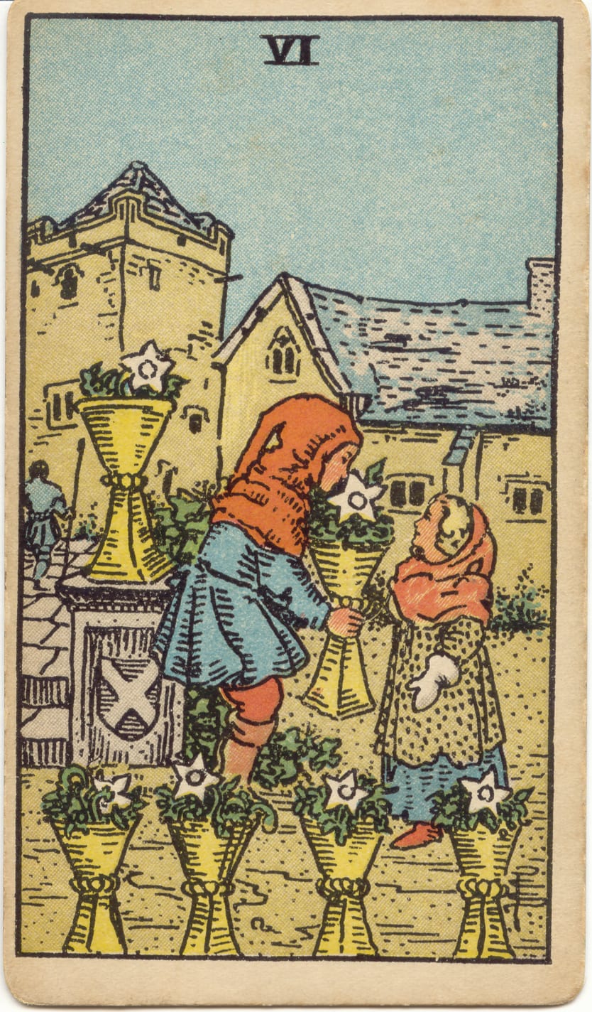 Seis de Copas, tarot Rider–Waite–Smith