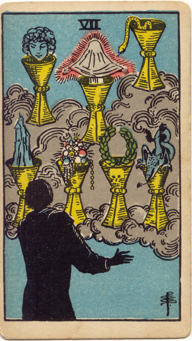 Sete de Copas, tarot Rider–Waite–Smith
