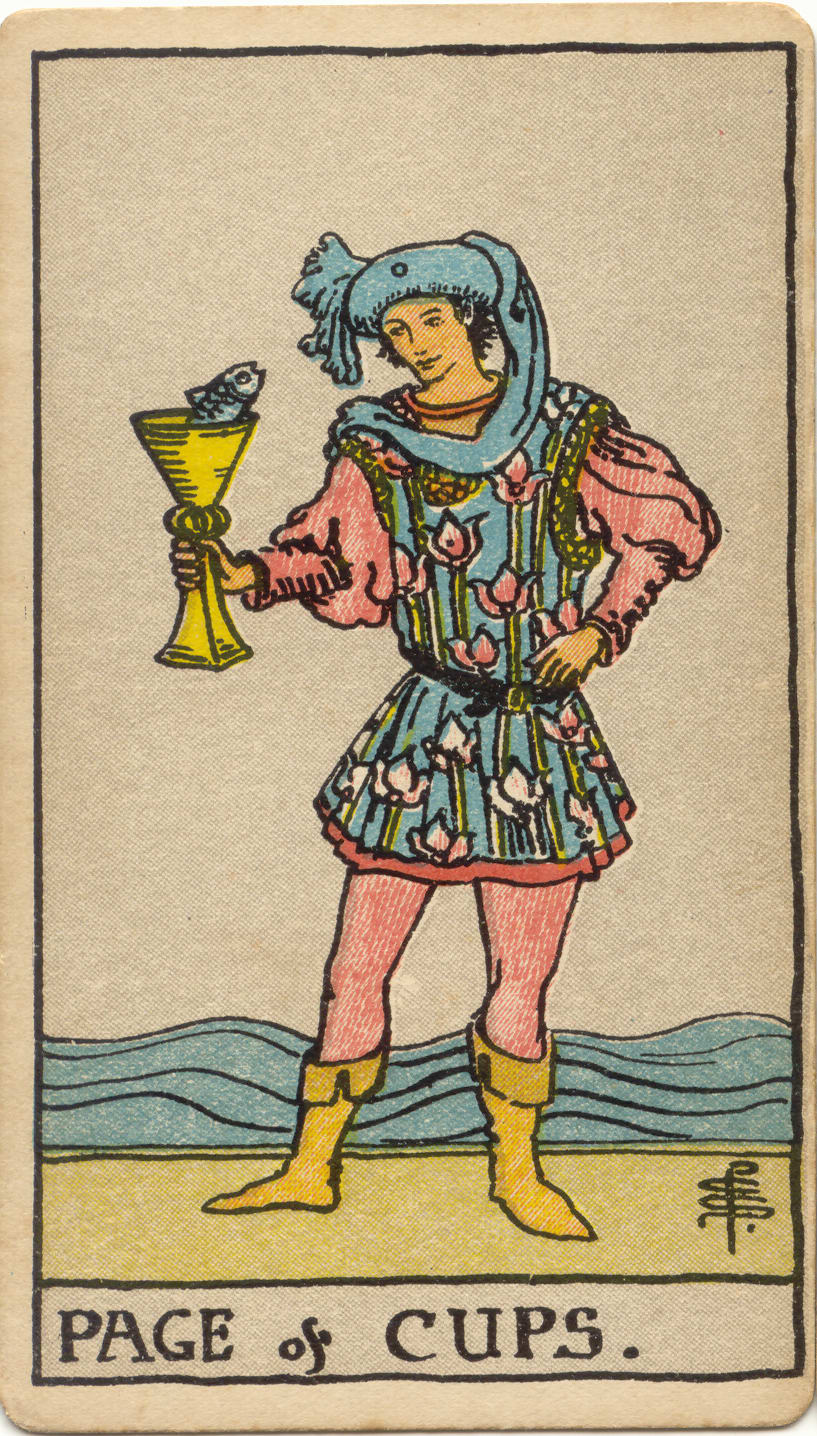 Valete de Copas, tarot Rider–Waite–Smith