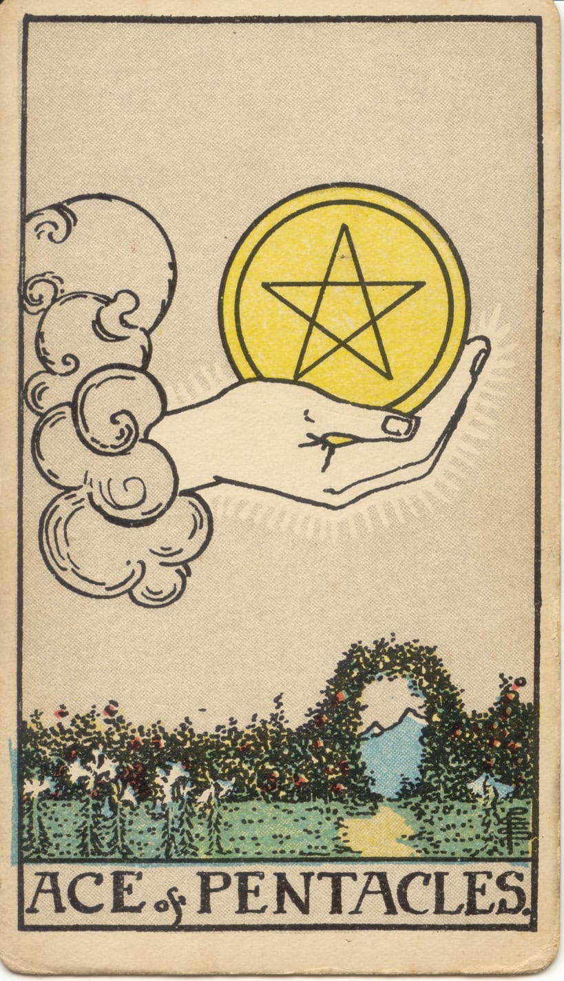 Ás de Ouros, tarot Rider–Waite–Smith