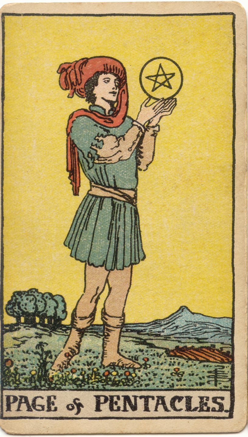 Valete de Ouros, tarot Rider–Waite–Smith