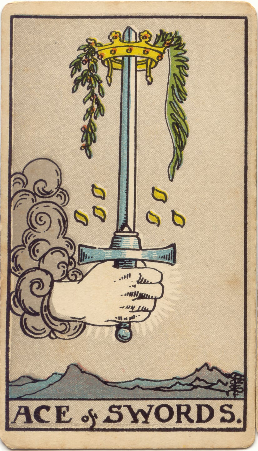 Ás de Espadas, tarot Rider–Waite–Smith