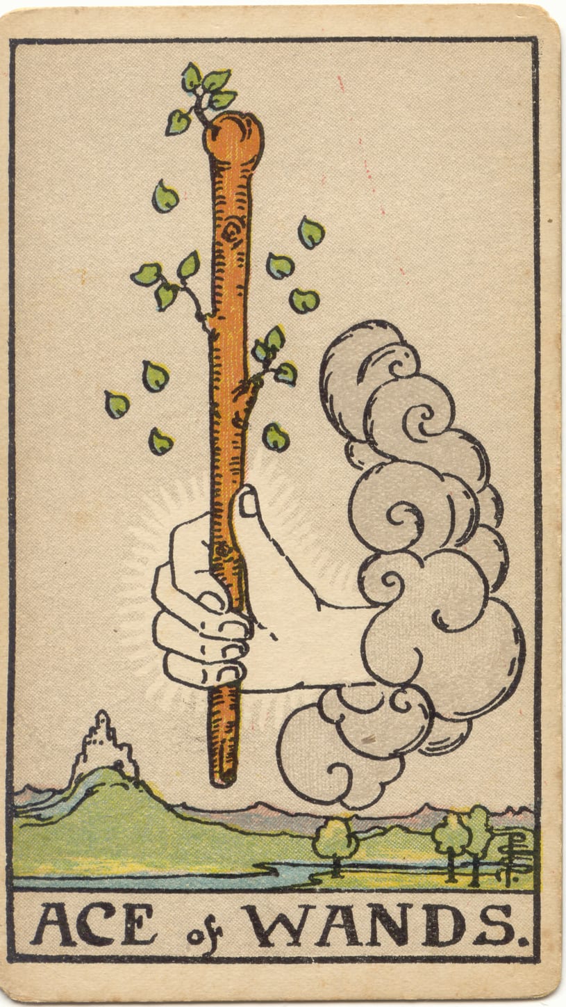 Ás de Paus, tarot Rider–Waite–Smith