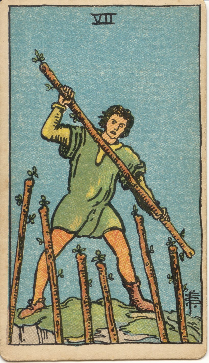 Sete de Paus, tarot Rider–Waite–Smith
