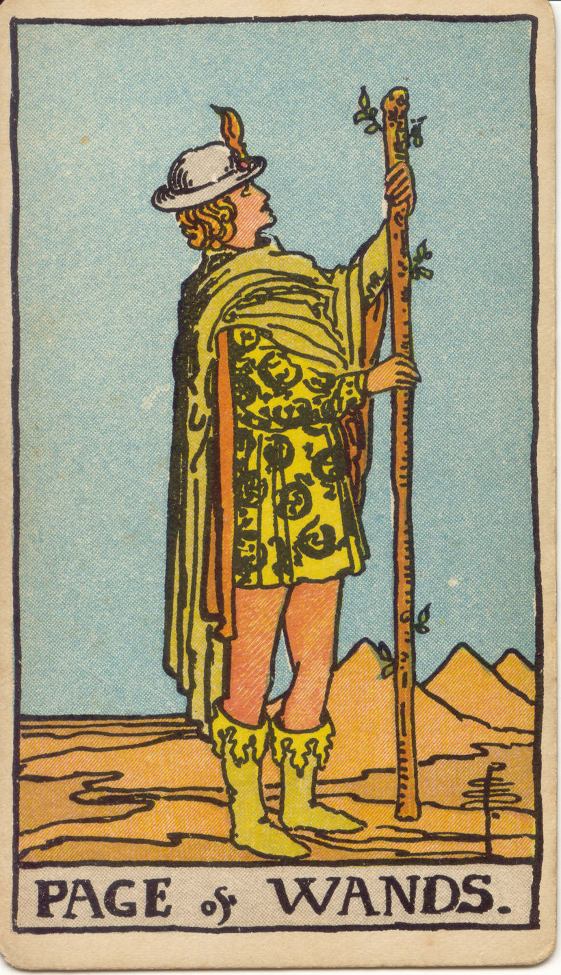 Valete de Paus, tarot Rider–Waite–Smith